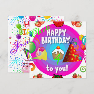 Happy Birthday Card Invitation