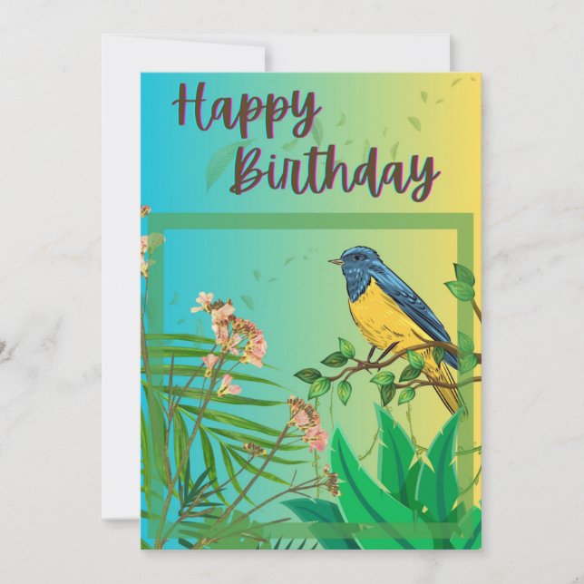 Happy Birthday Card (Jungle Theme) (Front)