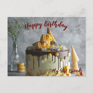Happy birthday card modern