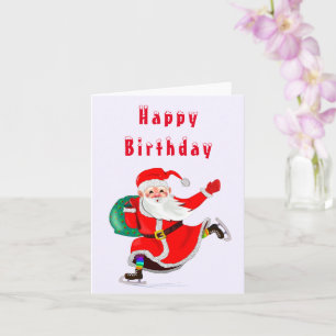 Happy Birthday Card Santa with Gifts For You
