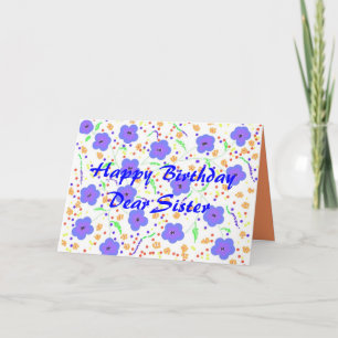 Happy Birthday Card Sister, personalizable