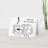 Happy Birthday Card: Sleeping Cat