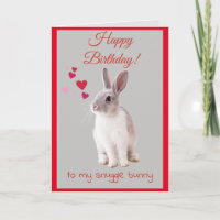Happy Birthday Card to my Snuggle Bunny