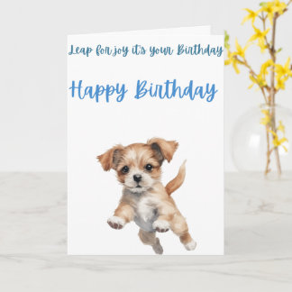 Happy Birthday card with a cute Puppy
