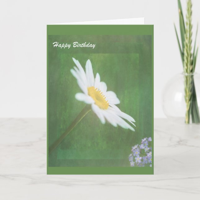 Happy Birthday Card with lovely flowers. (Front)