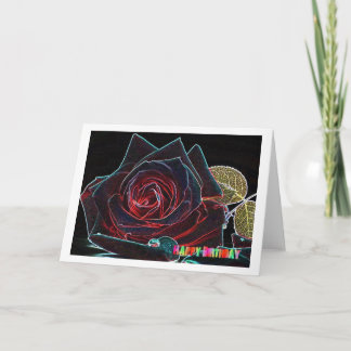 Happy Birthday Card with rose