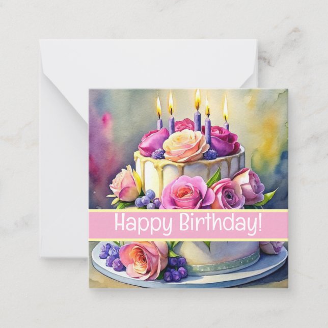 Happy birthday cards, cute, stock up! note card (Front)