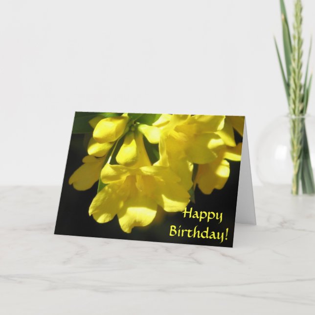 Happy Birthday! Carolina Jasmine card (Front)