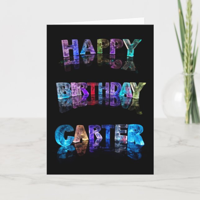Happy Birthday Carter Card (Front)