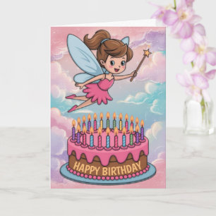 Happy Birthday Cartoon Fairy Card