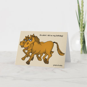 Happy Birthday Cartoon Horse. Card