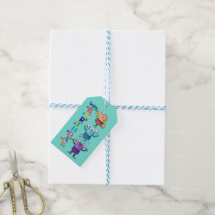 Happy Birthday Cartoon Monsters Gift Tags