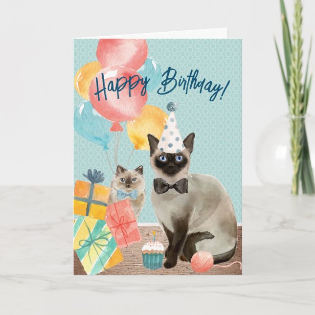 Happy Birthday Cat Lover | Funny Editable Text Card (Front)