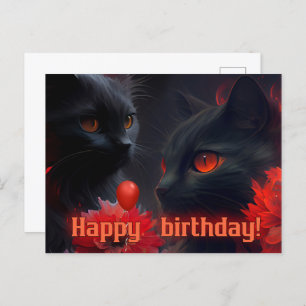 Happy birthday! Cat Postcard