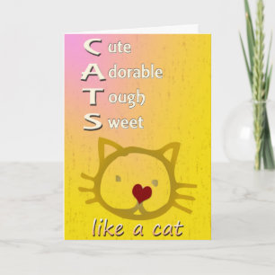Happy Birthday Cats Card