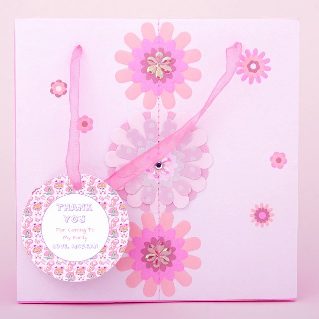 Happy Birthday Cats Have A Party  Classic Round Sticker (Creator Uploaded)