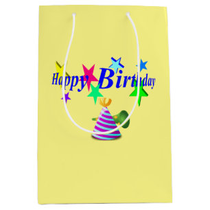Happy Birthday, celebrate, Medium Gift Bag