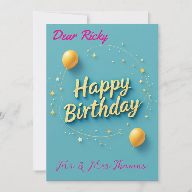 Happy Birthday! Celebrate Your Special Day Invitation (Front)