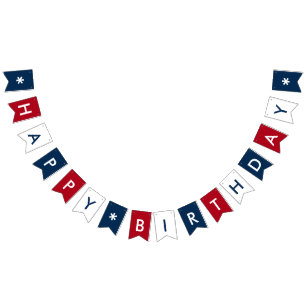 Happy Birthday Celebration any Colour any Text Bunting