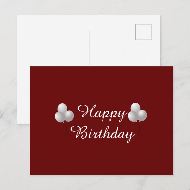 Happy Birthday, Celebration Balloons Postcard (Front/Back)