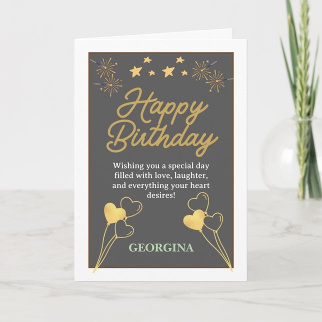 Happy Birthday Celebration Card (Front)
