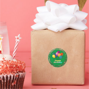 Happy Birthday Celebration Classic Round Sticker
