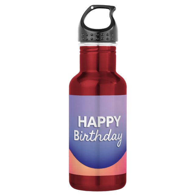 Happy Birthday Celebration Design 532 Ml Water Bottle (Front)