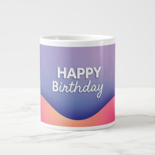 Happy Birthday Celebration Design Large Coffee Mug