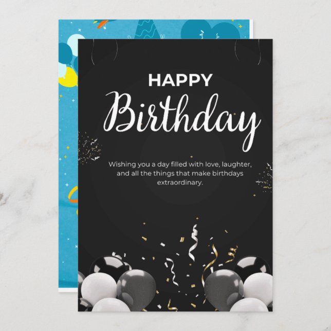 Happy Birthday Celebration Invitation (Front/Back)