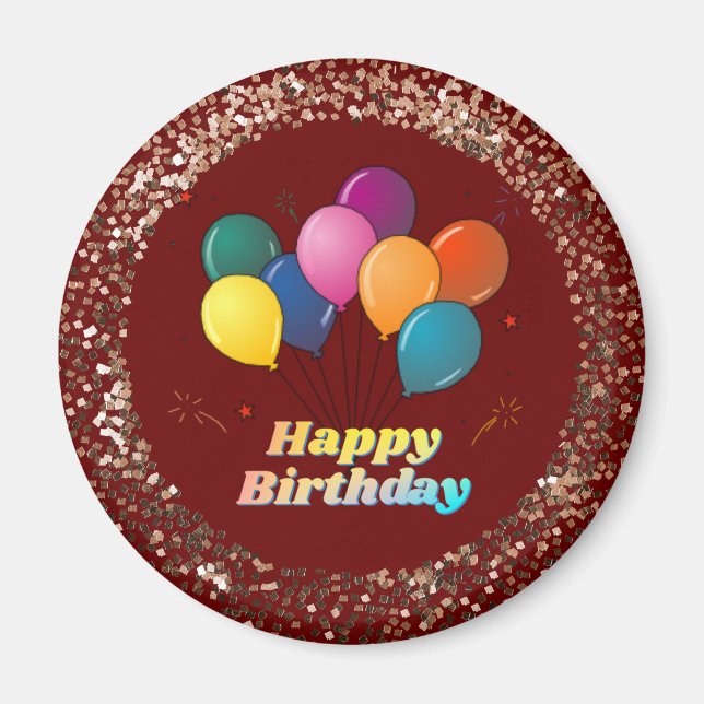 Happy Birthday Celebration Magnet (Front)