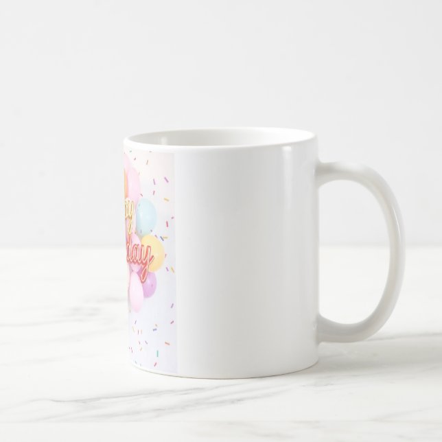 "Happy Birthday Celebration Mug" Coffee Mug (Right)