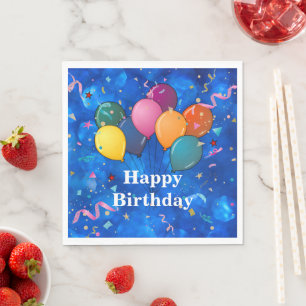 "Happy Birthday," Celebration Napkin