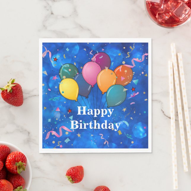 "Happy Birthday," Celebration Napkin (Insitu)
