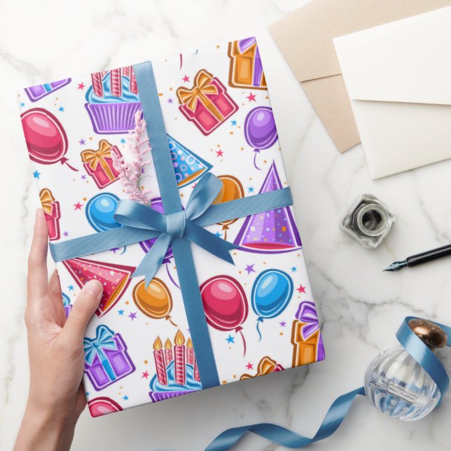 Happy Birthday Celebration  Wrapping Paper (Gifting)