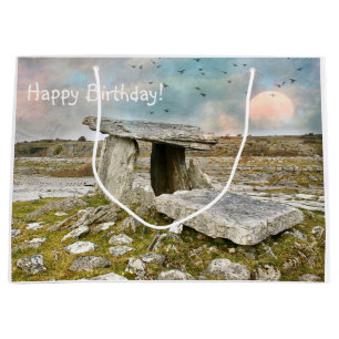 Happy Birthday Celtic Relic Large Gift Bag