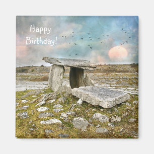 Happy Birthday Celtic Ruins Magnet