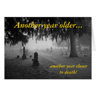 Happy Birthday Cemetery Card