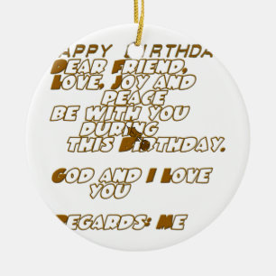 Happy Birthday Ceramic Tree Decoration