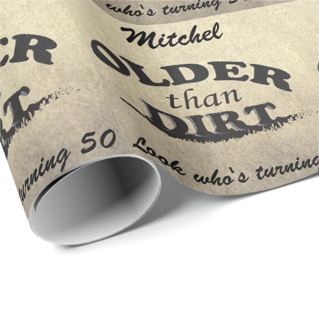 Happy Birthday (Change the Age/Name) Wrapping Paper (Roll Corner)