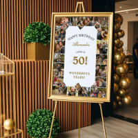 Happy Birthday Cheers To 50 Years Photo Collage