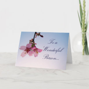 Happy Birthday Cherry Blossom Greeting Card