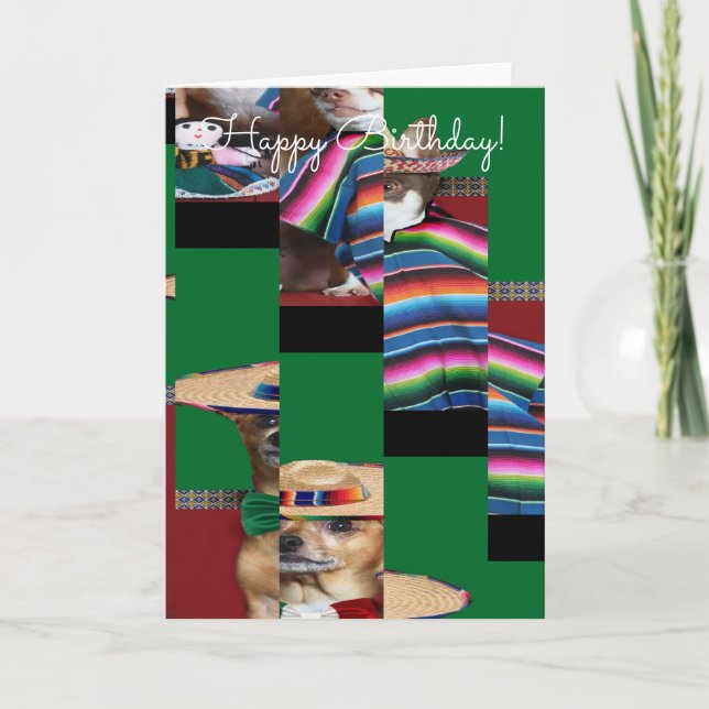 Happy Birthday Chihuahuas Card (Front)