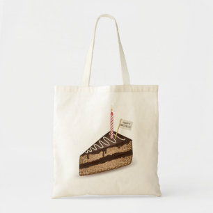 Happy Birthday Chocolate Cake Tote Bag