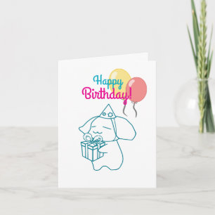 Happy Birthday Chomochi Bunny Card