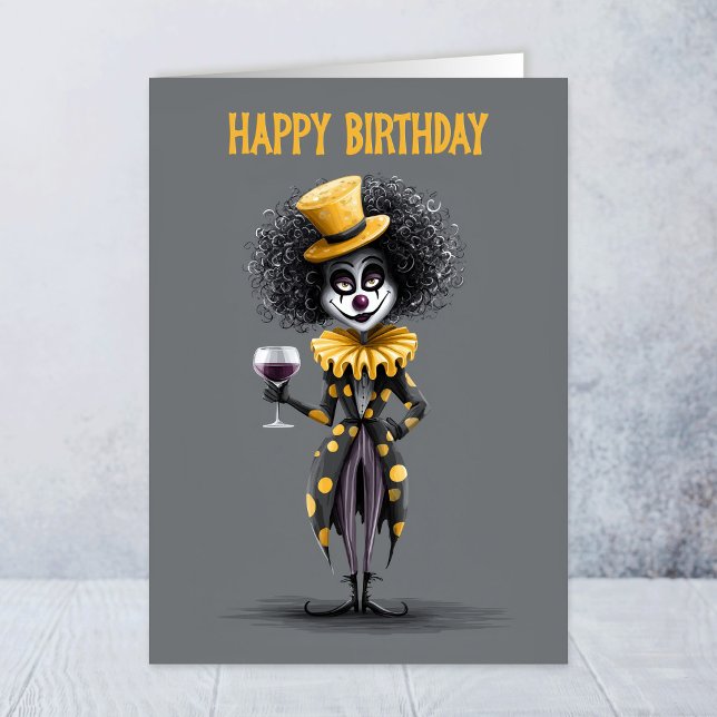 Happy Birthday Circus Clown Greeting Card (Creator Uploaded)