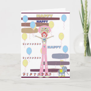 Happy Birthday Circus Style Card