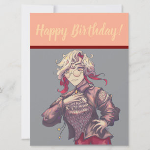 Happy Birthday, Citrine Anie Holiday Card
