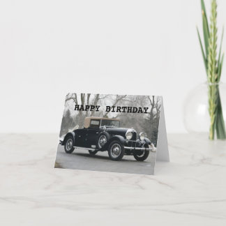 Happy Birthday Classic Car Card