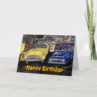 Happy Birthday Classic Car Card