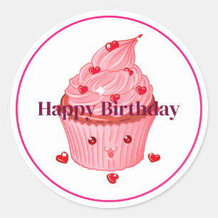 Happy Birthday Classic Round Sticker